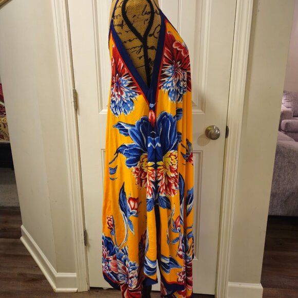 Flying Tomato Handkerchief Floral Print Above The Knee Mini Dress Boho Size L - Picture 4 of 10